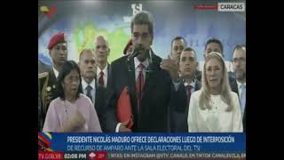 MADURO PRESENTA RECURSO DE AMPARO ANTE EL TSJ [upl. by Diantha]