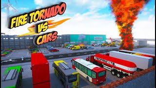 FİRE Tornado VS CARS  Teardown  Realistic Tornado Storm Destruction Mod  торнадо  PC 4K 7 [upl. by Tonya]