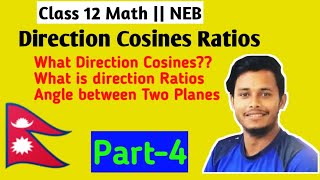 Basic Concepts Of Direction Cosines And Direction Ratios  Class 11 math NEB  Tuition Master [upl. by Narod343]