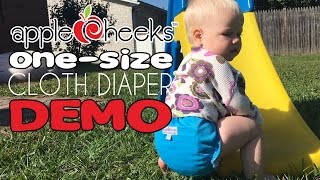 AppleCheeks One Size Diaper Demo  Review  Clothdiapers [upl. by Verlee]