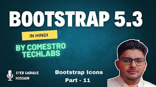 Responsive Design using Bootstrap 53 Hindi  Bootstap Icon Package  Part 11 [upl. by Janette356]