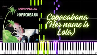 Copacabana Her name is Lola  Barry Manilow PIANO TUTORIAL Sheet in the description [upl. by Auhsej]