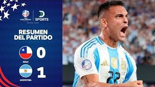 Chile vs Argentina 01 Resumen y Goles  Copa América 2024 [upl. by Gilbertine]