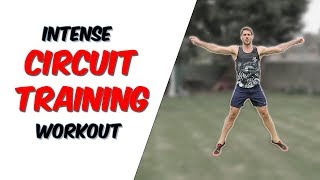 Home circuit training workout to burn fat and improve running speed and strength [upl. by Noterb]