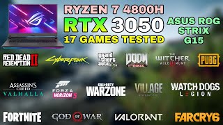 ASUS ROG Strix G15  RTX 3050  Ryzen 7 4800H  Test in 17 Games in 2022 [upl. by Werdnaed860]