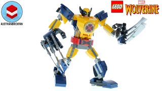 LEGO Marvel 76202 Wolverine Mech Armor  LEGO Speed Build Review [upl. by Hutson902]