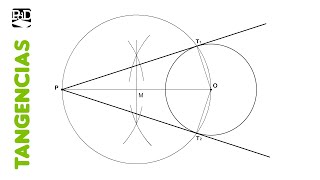 Rectas Tangentes a una Circunferencia y que pasan por un Punto P Exterior  Tangencias [upl. by Kattie]