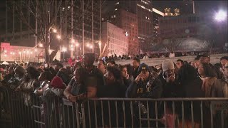 More than 50000 people pack Underground Atlanta to ring in 2023 Peach Drop [upl. by Candie845]