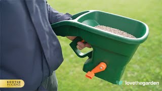 MiracleGro® EverGreen® Handy Spreader  How To Use [upl. by Nivram484]