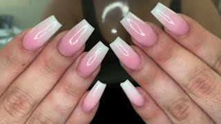 Step By Step Acrylic Ombre  Nails Tutorial [upl. by Nosreg]