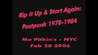 Rip It Up amp Start Again Post Punk 19781984  Panel Discussion 2282006 [upl. by Nosnirb]