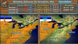 MONTHLY ALMANAC for November 2024 Brockton MA [upl. by Alekehs]