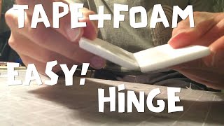 how to make tape hinge for RC plane using foam board in 2 minutes [upl. by Gallagher]