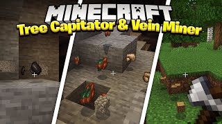 Tree Capitator amp Vein Miner  Survival Addon  Tree Capitator amp Vein Miner Addon download MCPE 121 [upl. by Dede654]