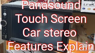 Panasound budget touch screen car stereo detail review amp unboxing with features explains [upl. by Arbmahs235]