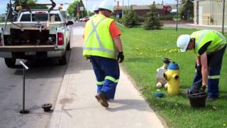 How EPCOR cleans water mains with UDF [upl. by Lednic]