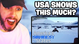 Brit Reacts to The 10 SNOWIEST STATES in AMERICA [upl. by Einej]