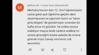 AÖL gündemi Ders seçimi yapamadım hangi derslerden sınava gireceğim Muaf olmadığınız dersler ne [upl. by Luciana]