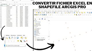 conversion fichier Excel en shapefile ArcGIS pro [upl. by Sivolc889]