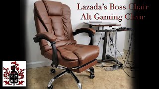 Unboxing and REVIEW of Lazadas Boss Chair an Alternative Gaming Chair [upl. by Krute]