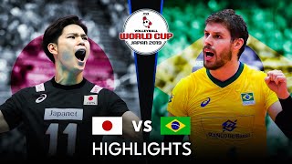 LEGENDARY MATCH  JAPAN vs BRAZIL  Mens Volleyball World Cup 2019 [upl. by Lissak]