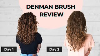 Denman Brush Review and Tutorial on Wavy Hair 2b2c [upl. by Alderson]