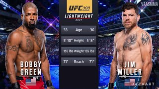 BOBBY GREEN VS JIM MILLER FULL FIGHT UFC 300 [upl. by Ynnej]