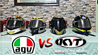 AGV HELMETS VS KYT  QUICK COMPARISON [upl. by Abner]