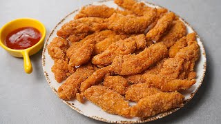 Easy chicken tender  chicken tenders recipe  how to make tender fried chicken [upl. by Wagoner]