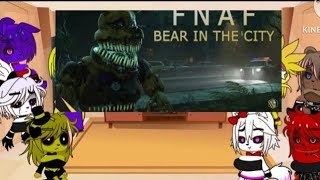 fnia react five nights at freddys bear in the city fnaf animation movie [upl. by Ennaehr]