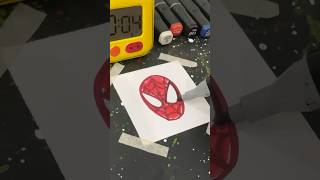 drawing SPIDER MAN in 45 Sec drawing shorts spiderman art bifofficial [upl. by Engapmahc]