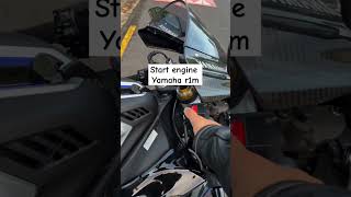 Start engine Yamaha R1m rider viralvideo motovlogger smartphone yamahar15 yamahar1 [upl. by Ahseid]