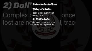 Rules in Evolution csirnet study evolution [upl. by Pippy705]