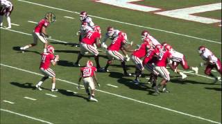 Georgia Football Player Gets Stuck in Hedges After TD [upl. by Molohs]