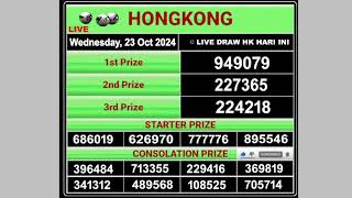 Hongkong Live draw result 23102024  Live Draw HK [upl. by Retsam371]