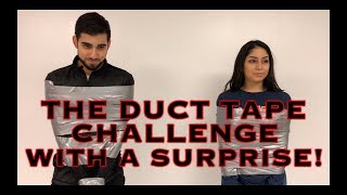 THE DUCT TAPE CHALLENGE WITH A SURPRISE BROTHER VS SISTER [upl. by Nnylatsyrk]