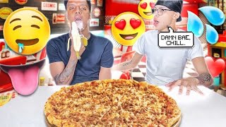 Leading MY BOYFRIEND On To See His Reaction He Feed Into It 🥰😛 GloTwinz Mukbang [upl. by Egdirdle]