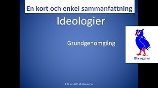 Vad är en ideologi En kort och enkel sammanfattning Ideologi [upl. by Anikas]