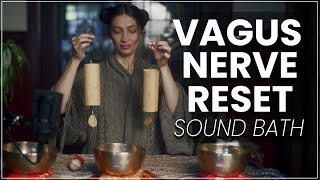 Vagus Nerve Reset to Sleep  Sound Bath Healing Meditation [upl. by Etnom]