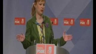 270310 Leire Pajín en 15 Congreso Agrupaciones PSOE de América [upl. by Netsrak]