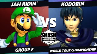 SWT Championship Group F  Jah Ridin Luigi Vs KoDoRiN Marth SSBM Melee Tournament [upl. by Eelarual]