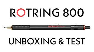 THE Rotring 800  Mechanical Pencil Unboxing amp Test [upl. by Mloc]