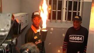 Inside Nelson Mandelas prison cell on Robben Island  18July 2005 [upl. by Kina]