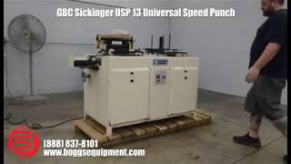 GBC Sickinger USP 13 Universal Speed Punch [upl. by Akeirahs]