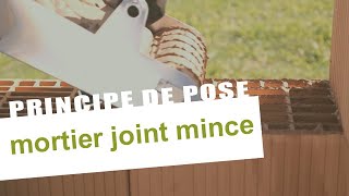 PRINCIPE DE POSE  Mortiercolle joint mince [upl. by Ahsinauq]