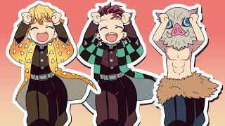 【手描き】鬼滅の刃でｳｯｰｳｯｰｳﾏｳﾏﾟ∀ﾟ鬼殺隊編 kimetsu Caramelldansen [upl. by Aihsenot]