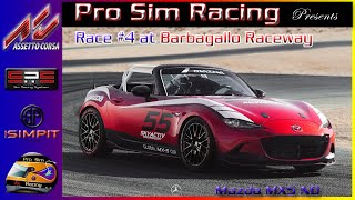 Assetto Corsa  Mazda MX5 ND at Barbagallo Raceway on Sim Racing System [upl. by Rehotsirhc]