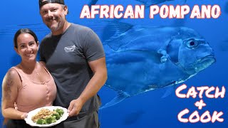 African Pompano Catch and Cook AWESOME RECIPE [upl. by Ainslie]