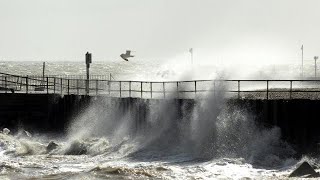 Fishing in storm Isha Gorleston on sea Norfolk [upl. by Cacka]