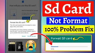 sd card format nahi ho raha hai kya kare  sd card format problem  sd card format 20 fix 100 sd [upl. by Noyrb954]